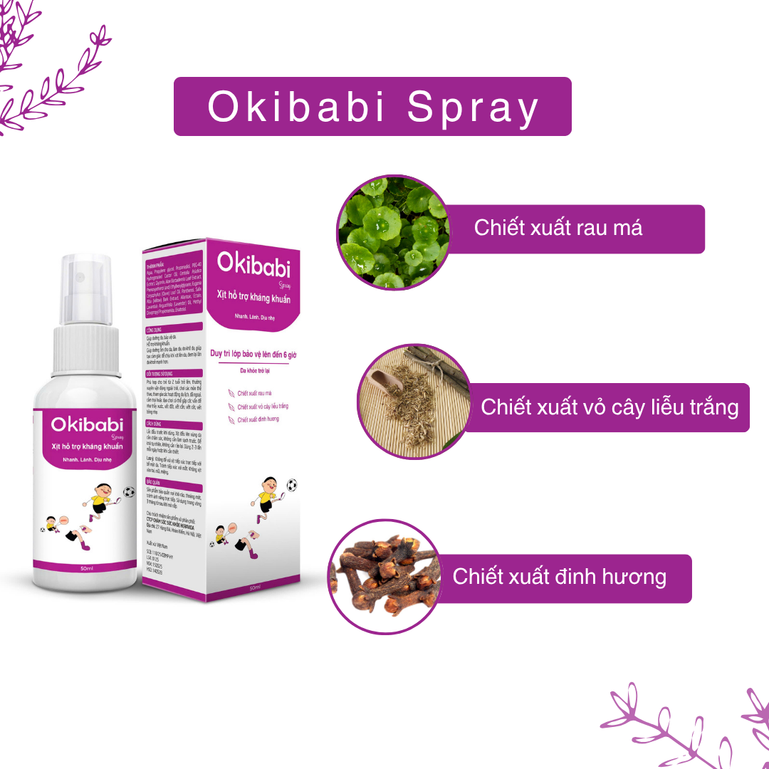 Xịt kháng khuẩn Okibabi